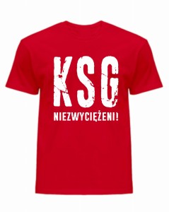 Koszulka KSG Niezwyciężeni dla Kibica KS Grom Czerwona