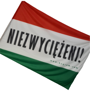 Flaga dla Kibica KS Grom Niezwyciężeni 220x150cm Duża
