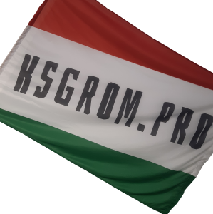 Flaga dla Kibica KS Grom PRO 220x150cm Duża