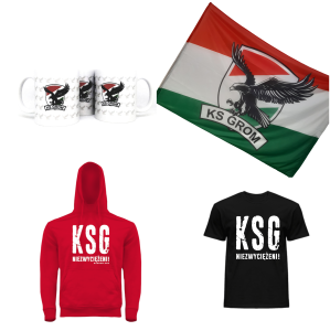 Zestaw Kibica KS Grom Kubek+Bluza+Koszulka+Flaga Duza