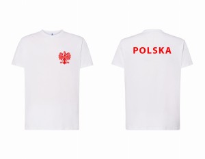 Koszulka bawełniana Polska - biała