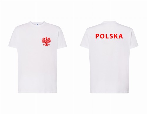 Koszulka bawełniana Polska - biała