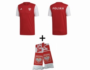 Zestaw Koszulka Adidas Polska + Szalik