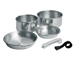 Porządny Zestaw 5 Aluminiowy Naczyń Campingaz Trekking Kit 5