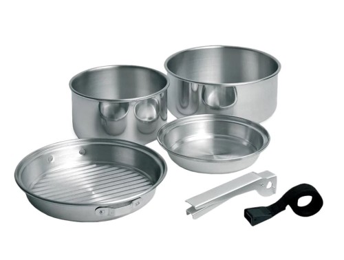 Porządny Zestaw 5 Aluminiowy Naczyń Campingaz Trekking Kit 5
