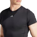 Koszulka męska adidas Techfit Aeroready Short Sleeve czarna