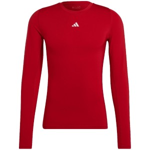 Koszulka męska adidas Techfit Aeroready Long Sleeve Tee czerwona