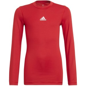 Koszulka dla dzieci adidas Youth Techfit Long Sleeve czerwona