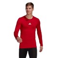 Koszulka męska adidas Compression Long Sleeve Tee czerwona GU7336