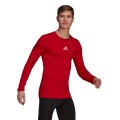 Koszulka męska adidas Compression Long Sleeve Tee czerwona GU7336