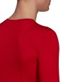 Koszulka męska adidas Compression Long Sleeve Tee czerwona GU7336