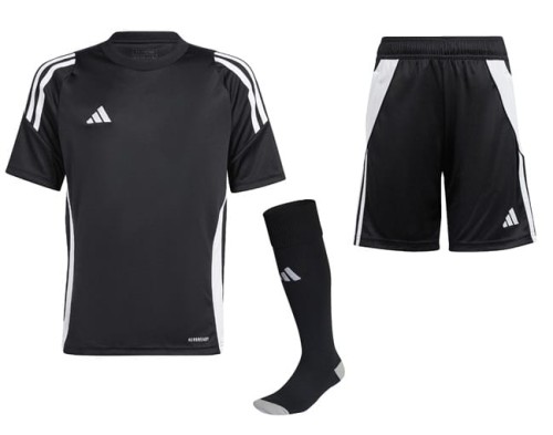 Dziecięcy SPERSONALIZOWANY Zestaw Meczowy Adidas Tiro 24 Jersey czarny