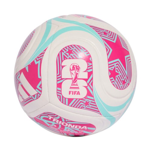 Płka nożna adidas World Cup 26 Trionda Club biało-różowo-błękitna JD8054 - rozmiar 4